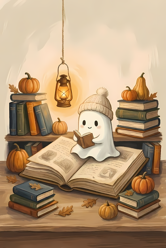 Little Ghost Canvas | Cute Halloween Wall Art