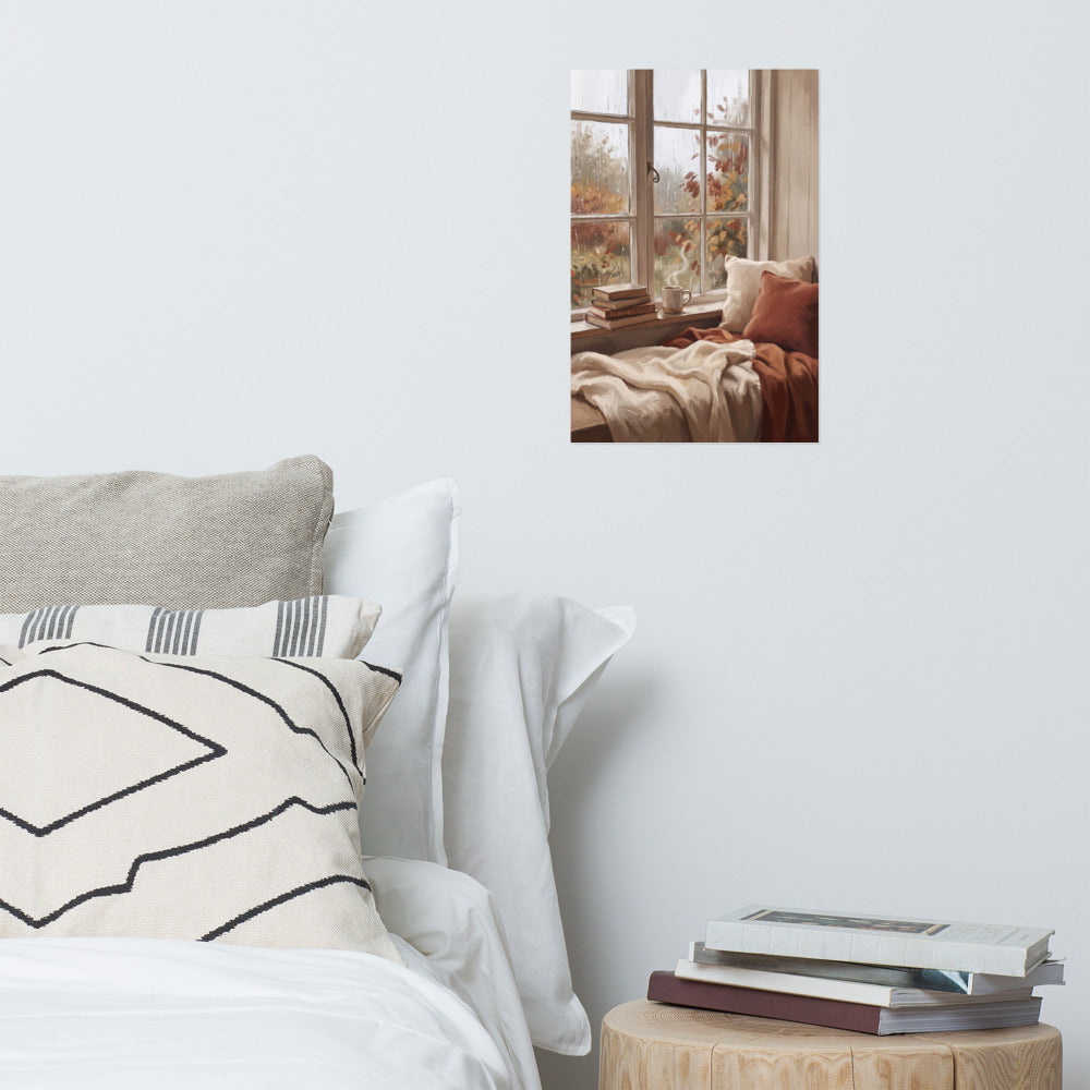 Rainy Window Reading Art Print