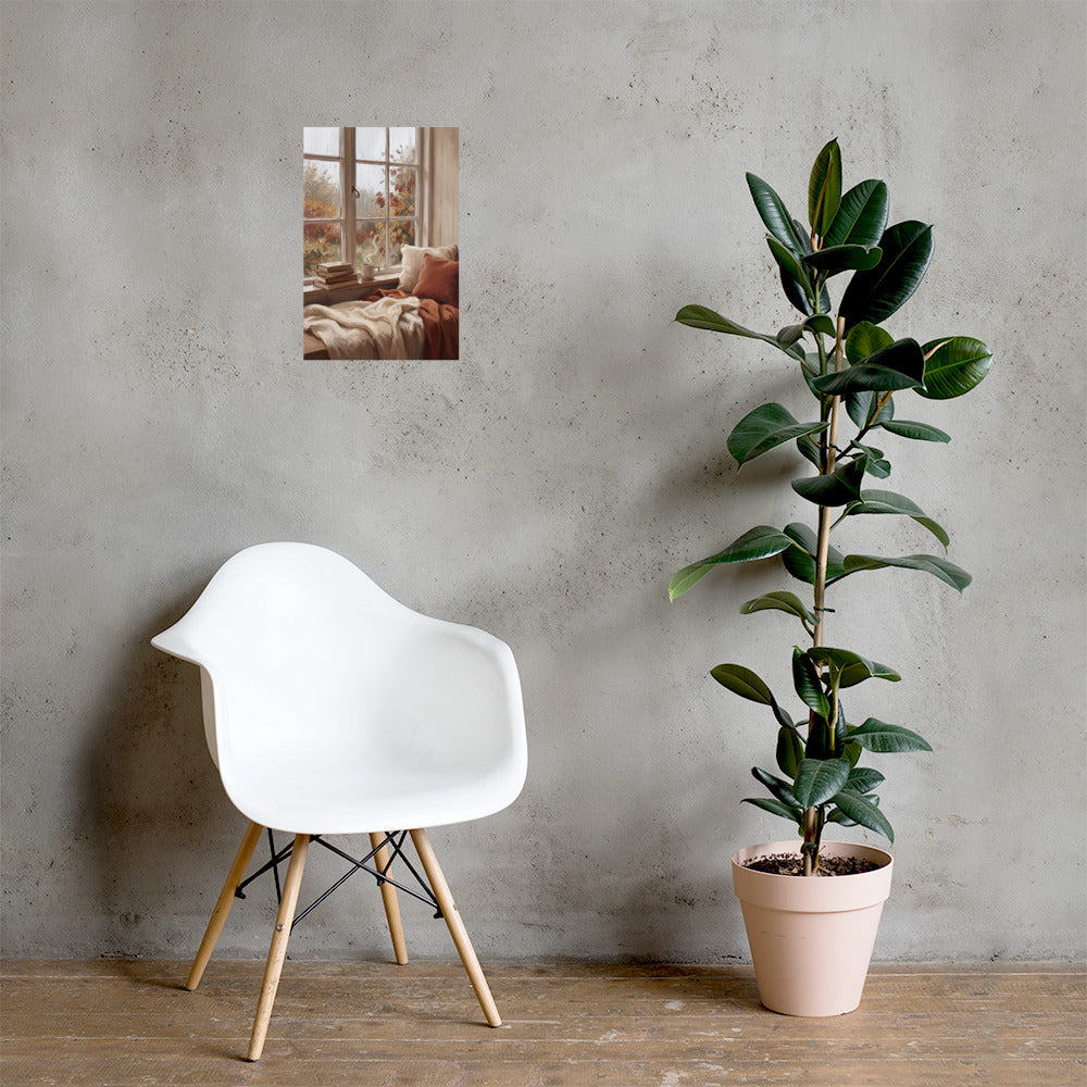 Rainy Window Reading Art Print