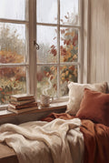 Rainy Window Reading Art Print